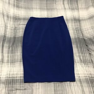 Blue pencil skirt